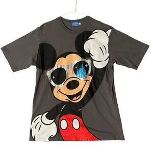 Vintage Tokyo Disney Mickey Mouse Graphic T-Shirt Gray Unisex L 90s Streetwear